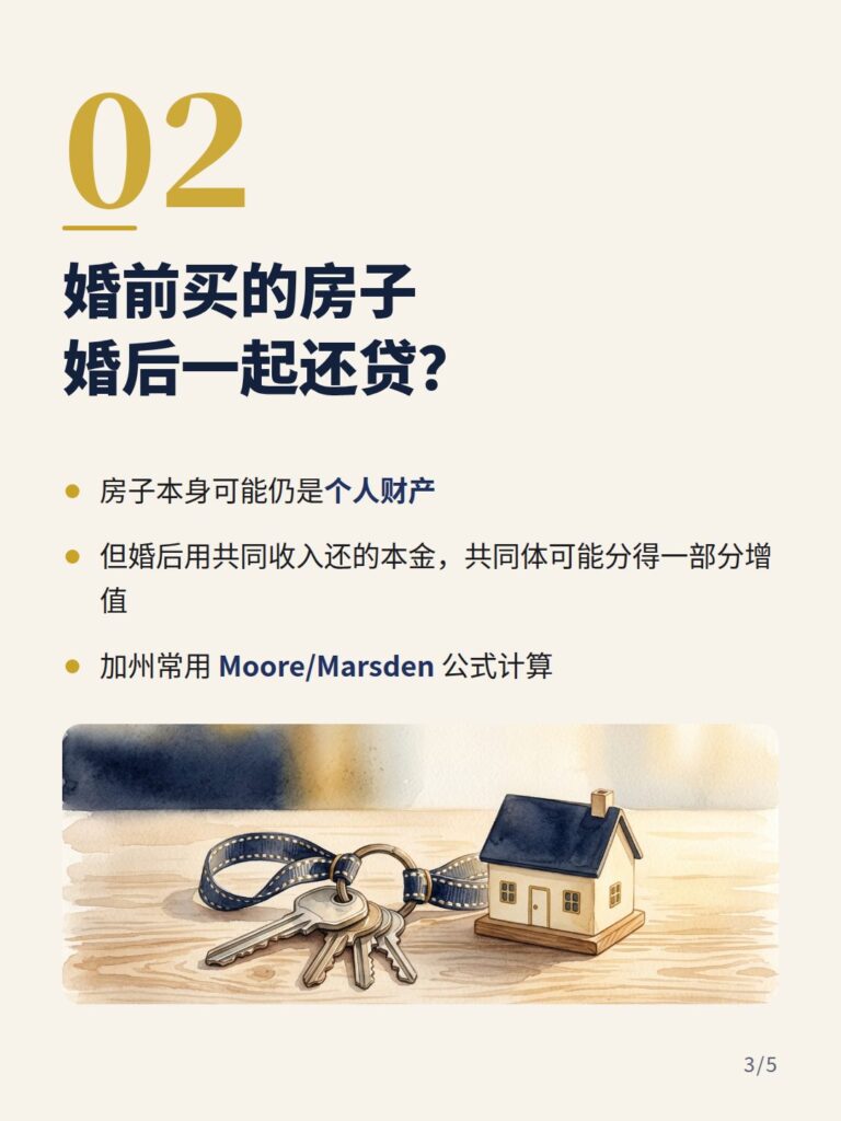 婚前买房婚后还贷:Moore/Marsden 公式计算共同体份额